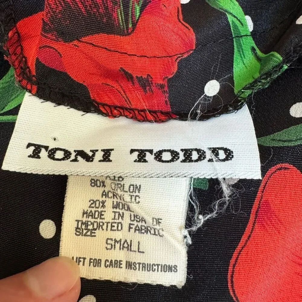 Toni Todd vintage oversized floral blazer shoulder pads size S